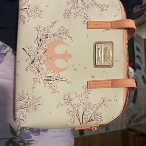 Loungefly Star Wars Cream and Peach Floral Bag